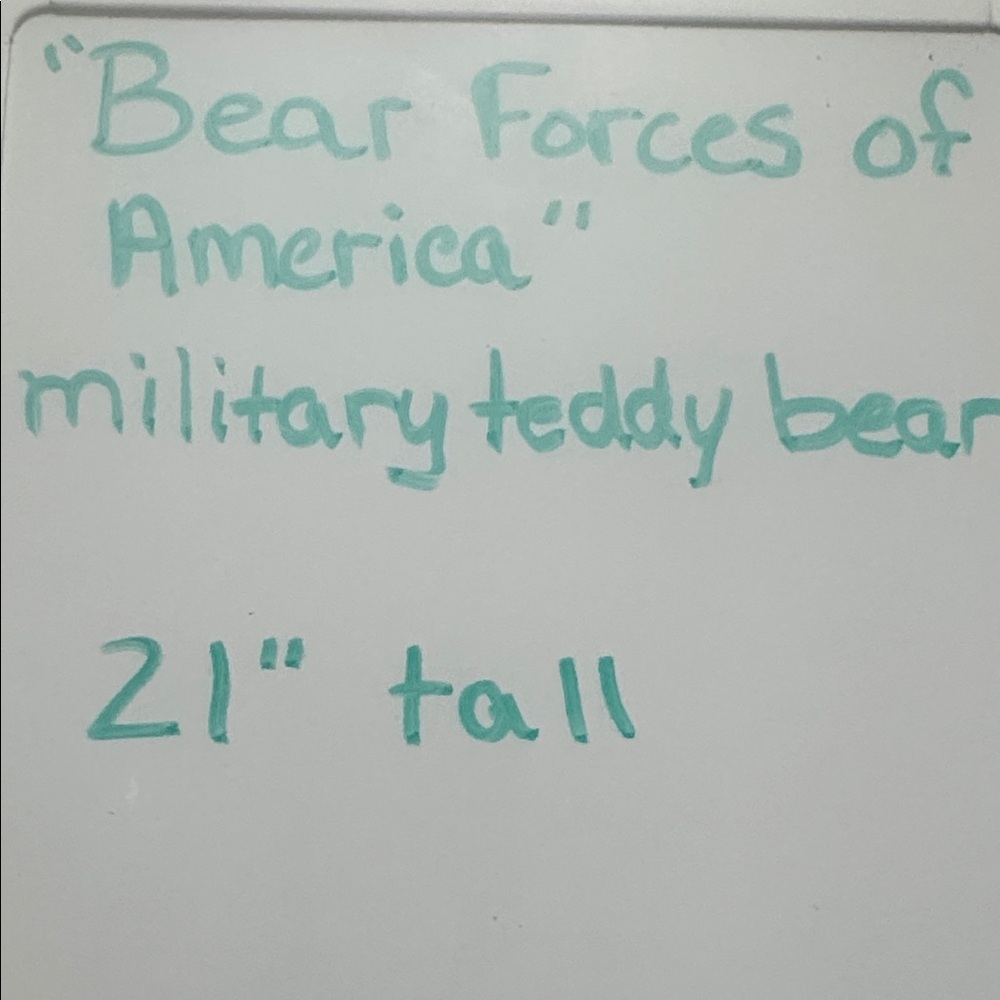 📌Bear Forces of America U.S. Army Military Teddy Bear Collectible w Dog Tags - Picture 9 of 9